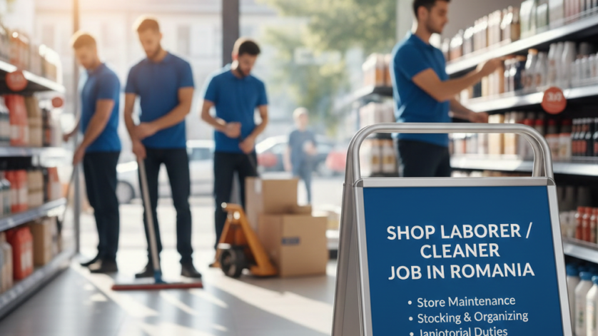 Shop Laborer / Cleaner Job in Romania