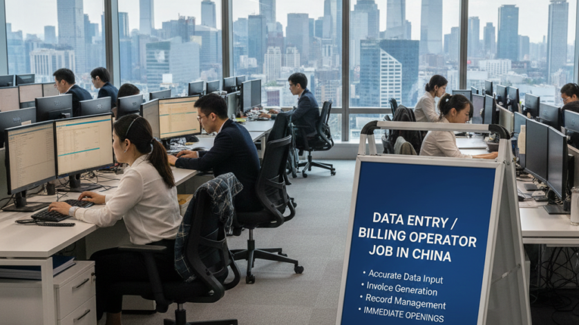 Data Entry / Billing Operator Job in China