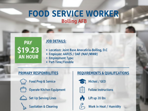Food Service Worker - Bolling AFB