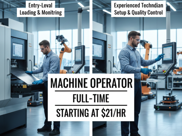 Entry level and experienced machine operator