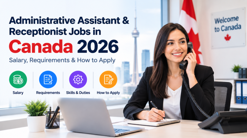 Administrative Assistant & Receptionist Jobs in Canada 2026: Salary, Requirements & How to Apply