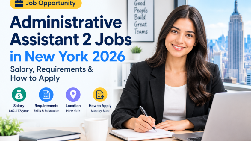 Administrative Assistant 2 Jobs in New York 2026: Salary, Requirements & How to Apply